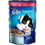 Влажный корм для кошек Purina Felix Fantastic с говядиной в желе