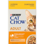 Влажный корм для котов Purina Cat Chow Adult с курицей и кабачками