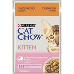Влажный корм для котят Purina Cat Chow Kitten с индейкой и цуккини