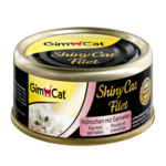 Влажный корм для котов GimCat ShinyCat Filet с курицей и креветками