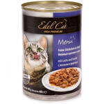 Влажный корм для кошек Edel Cat Нежные кусочки в соусе с лососем и форелью