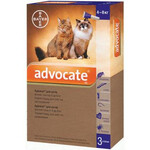Капли на холку от блох и клещей Bayer Advocate для кошек от 4 до 8 кг