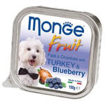 Влажный корм для собак Monge Fruit Turkey & Blueberry
