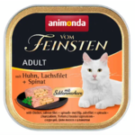 Вологий корм для котів Animonda Vom Feinsten Adult Chicken, Salmon filet + Spinach (курка, лосось та шпинат)