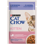 Влажный корм для котят Purina Cat Chow Kitten с ягненком и цуккини