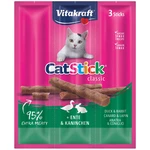 Ласощі для котів Vitakraft м'ясні палички качка та кролик