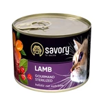 Влажный корм для котов Savory Gourmand Sterilized Lamb