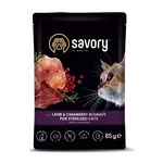 Вологий корм для котів Savory For Sterilised Cats Lamb & Cranberry