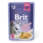 Влажный корм для котов Brit Premium Chicken Fillets Jelly
