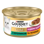 Влажный корм для кошек Purina Gourmet Gold Двойное удовольствие с кроликом и печенью