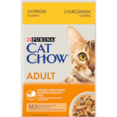 Влажный корм для котов Purina Cat Chow Adult с курицей и кабачками