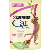 Влажный корм для котов Purina Cat Chow Adult 1+ с ягненком и зеленой фасолью