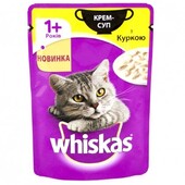 Влажный корм для кошек Whiskas Крем-суп с курицей
