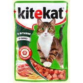 Влажный корм для кошек Kitekat с ягненком в соусе