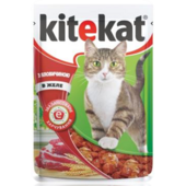Влажный корм для кошек Kitekat с говядиной в желе