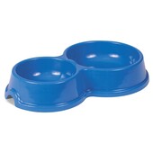 Миска для кошек пластиковая Природа Классик, двойная №2, 250/450 мл