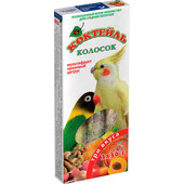 лакомства для средних попугаев Коктейль колосок Мультифрукт, ореховый, цитрус Природа