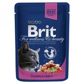 Влажный корм для кошек Brit Premium Cat Salmon & Trout
