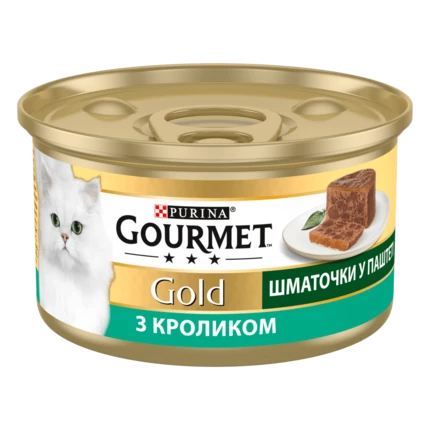 Вологий корм для котів Purina Gourmet Gold Шматочки в Паштеті з кроликом