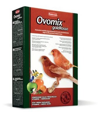 Корм для зерноядных птиц (канареек, волнистых попугаев, экзотических птиц) Padovan Ovomix GoldRosso