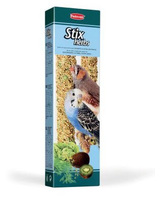 Корм для волнистых попугаев и маленьких экзотических птиц Padovan Stix Herbs