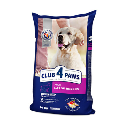 Сухой корм для собак Club 4 Paws Premium Adult Large Breeds (Клуб 4 Лапы Премиум Для Взрослых Собак Больших Пород)