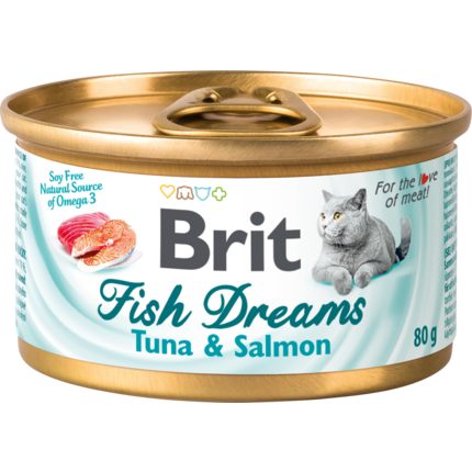 Влажный корм для кошек Brit Fish Dreams Tuna & Salmon (Брит Фиш Дримс Тунец с Лососем)
