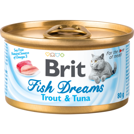 Влажный корм для кошек Brit Fish Dreams Trout & Tuna (Брит Фиш Дримс Форель и Тунец)