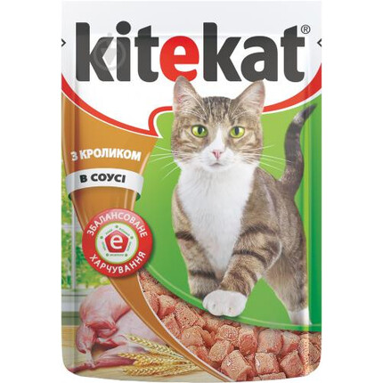 Влажный корм для кошек Kitekat с кроликом в соусе