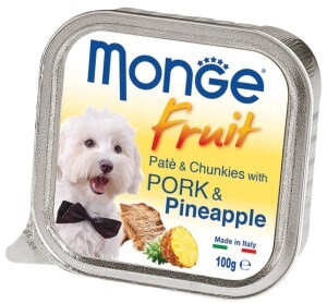 Влажный корм для собак Monge Fruit Pork & Pineapple (Монж Фрут со свининой и ананасом)