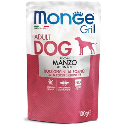 Влажный корм для собак Monge Grill Beef (Монж Гриль с говядиной)