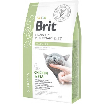 Лечебный сухой корм для кошек Brit Grain Free Veterinary Diet Diabetes Chicken & Pea