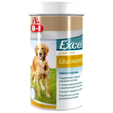 Вітаміни для підтримки здоров'я суглобів собак 8in1 Excel Glucosamine