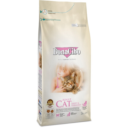 Сухой корм для кошек BonaCibo Cat Adult Light & Sterilised
