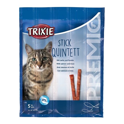 Лакомство для кошек Trixie Premio Stick Quintett (лосось и форель)