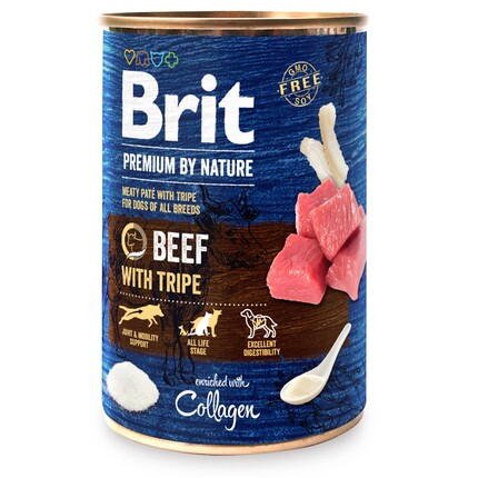 Влажный корм для собак Brit Premium By Nature For Dogs Of All Breeds Beef with Tripe (говядина с рубцом)