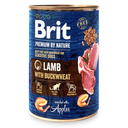 Влажный корм для собак Brit Premium By Nature Sensitive Dogs Lamb with Buckwheat 