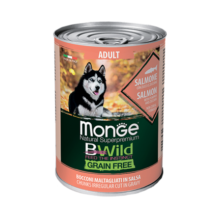 Влажный корм для собак Monge BWild Grain Free Adult Salmon with Pumpkin and Zucchini (лосось, тыква и кабачки)