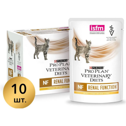 Лечебный влажный корм для кошек Purina Pro Plan Veterinary Diets NF Renal Function Chicken (курица) в паучах