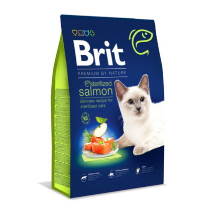 Сухой корм для кошек Brit Premium by Nature Sterilized Salmon (лосось)