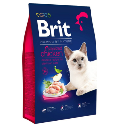Сухой корм для кошек Brit Premium by Nature Sterilized Chicken (курица)