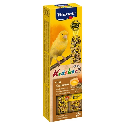 Ласощі для канарок Vitakraft Kracker Original + Egg & Grass Seeds