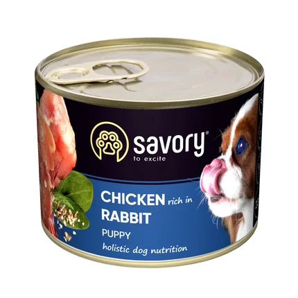 Влажный корм для щенков Savory Puppy Chicken Rich in Rabbit (курица и ягненок)