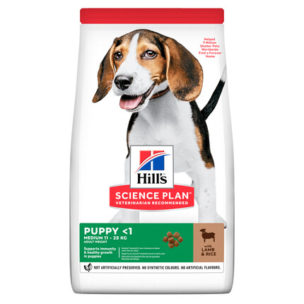 Сухий корм для собак Hill's Science Plan Canine Puppy Healthy Development Medium Lamb & Rice 